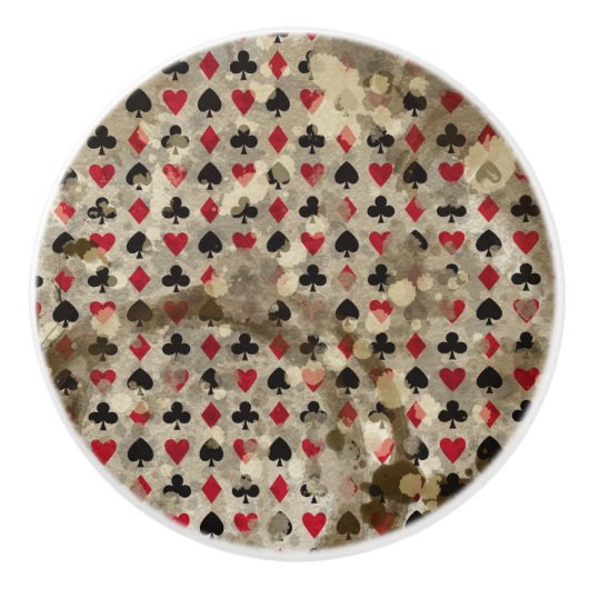 不思議の国のアリス動揺してなパターン セラミックノブ (正面)