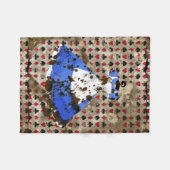 不思議の国のアリス動揺してなパターン フリースブランケット (正面(横))