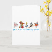 不思議の国のアリス及び友人 カード (黄色い花)