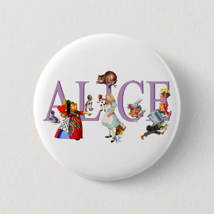不思議の国のアリス及び友人 缶バッジ
