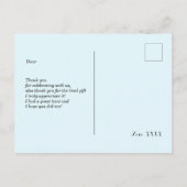 不思議の国のアリス感謝していよはがき インビテーションポストカード (裏面)