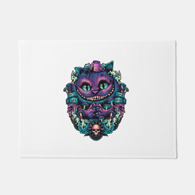 不思議の国のアリス猫シャツアリス ドアマット (正面)