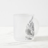 不思議の国のアリス白いウサギのヴィンテージ フロストグラスマグカップ (正面右)