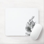 不思議の国のアリス白いウサギのヴィンテージ マウスパッド (マウス)