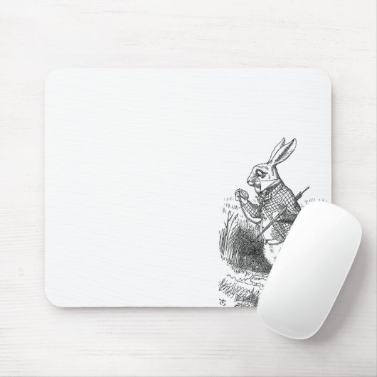 不思議の国のアリス白いウサギのヴィンテージ マウスパッド (マウス)