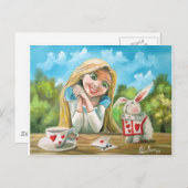 不思議の国のアリス白うさぎのゴードン・ブルース ポストカード (正面/裏面)