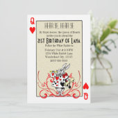 不思議の国のアリス白うさぎの女王ハート 招待状 (スタンド正面)