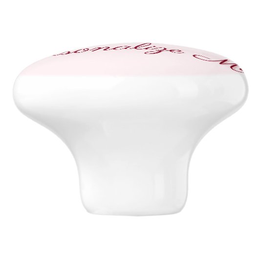 不思議の国のアリス白うさぎパーソナライズされた セラミックノブ (側面)