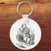 不思議の国のアリス白うさぎヴィンテージ キーホルダー (正面)