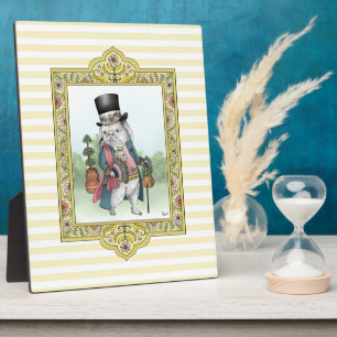 不思議の国のアリス白うさぎ服を着た フォトプラーク