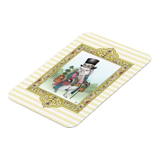 不思議の国のアリス白うさぎ服を着た マグネット (左側)