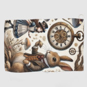 不思議の国のアリス白うさぎ茶芸 ゴルフタオル (横)