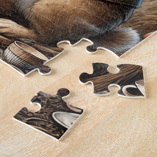 不思議の国のアリス白うさぎ茶芸 ジグソーパズル (側面)