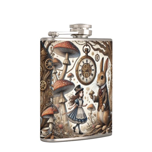不思議の国のアリス白うさぎ茶芸 フラスク (右)
