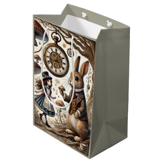 不思議の国のアリス白うさぎ茶芸 ミディアムペーパーバッグ (裏面アングル)