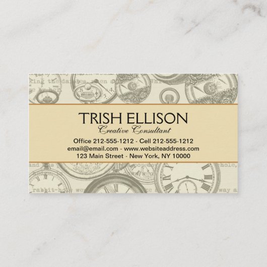 不思議の国のアリス白うさぎ茶芸 名刺 (裏面)