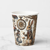 不思議の国のアリス白うさぎ茶芸 紙コップ (正面)