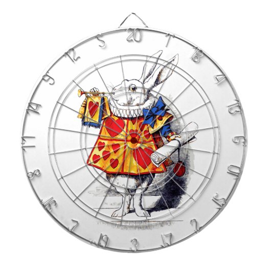 不思議の国のアリス白うさぎby Tenniel ダーツボード (正面)