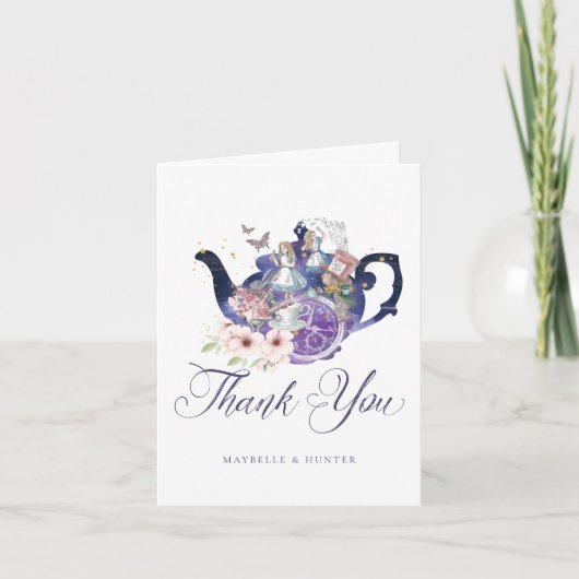 不思議の国のアリス結婚・ワンダーランドありがとう サンキューカード (正面)