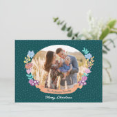 不思議の国のアリス美しい緑のクリスマスの写真 シーズンカード (スタンド正面)