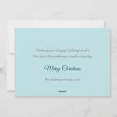 不思議の国のアリス美しい緑のクリスマスの写真 シーズンカード (裏面)