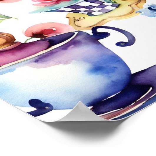 不思議の国のアリス赤ちゃんシャワー歓迎サイン ポスター (角)