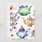 不思議の国のアリス赤ちゃんシャワー茶のパーティー 招待状 (裏面)