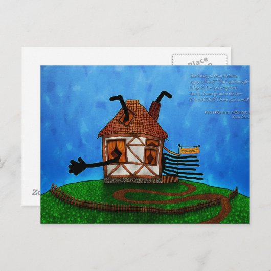 不思議の国のアリス – うさぎの家 ポストカード (正面/裏面)