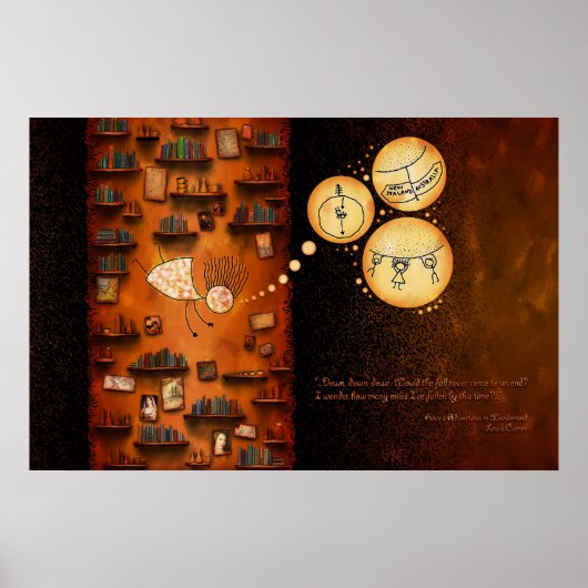 不思議の国のアリス – うさぎの穴を ポスター (正面)