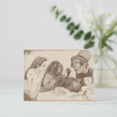 不思議の国のアリス、お茶のテーブルで ポストカード (スタンド正面)