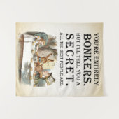 不思議の国のアリス-お茶会-狂う引用文 タペストリー (正面(横))