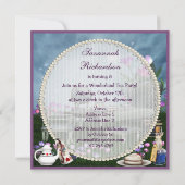 不思議の国のアリス　お誕生日お茶会 招待状 (裏面)