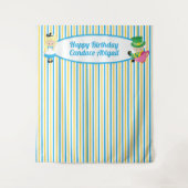 不思議の国のアリス かわいい子供の誕生日 フォトブース タペストリー (正面)