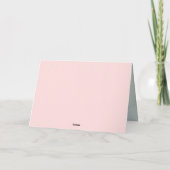 不思議の国のアリス かわいい水彩ピンクの写真 カード (裏面)