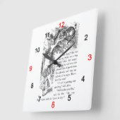 「不思議の国のアリス」の壁掛け時計,No.02 スクエア壁時計 (傾斜)