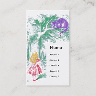 「不思議の国のアリス」の「チェシャ猫」 名刺