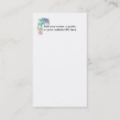 「不思議の国のアリス」の「チェシャ猫」 名刺 (裏面)