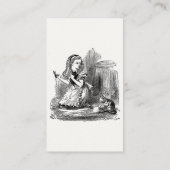 不思議の国のアリス、アリスと子猫 – 夢 名刺 (裏面)