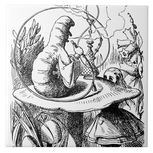 不思議の国のアリス-アリスは幼虫に会います タイル (正面)