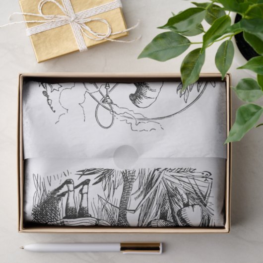 不思議の国のアリス-アリスは幼虫に会います 薄葉紙 (ギフト)