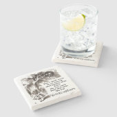 不思議の国のアリス; アリスを持つチェシャー猫 ストーンコースター (横)