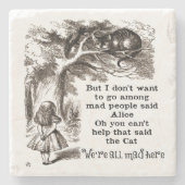 不思議の国のアリス; アリスを持つチェシャー猫 ストーンコースター (正面)