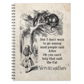 不思議の国のアリス; アリスを持つチェシャー猫 ノートブック (正面)