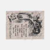 不思議の国のアリス; アリスを持つチェシャー猫 フリースブランケット (正面(横))