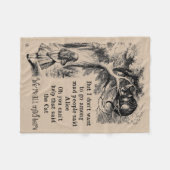 不思議の国のアリス; アリスを持つチェシャー猫 フリースブランケット (正面(横))