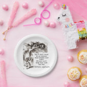 不思議の国のアリス; アリスを持つチェシャー猫 ペーパープレート (パーティー)