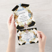 不思議の国のアリス ウェディング オールインワン 招待状 (貼ってはがせる)