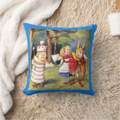 不思議の国のアリス、ウサギおよび白人王 クッション (ブランケット)