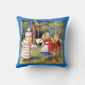 不思議の国のアリス、ウサギおよび白人王 クッション (裏面)