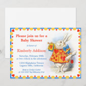 不思議の国のアリス オーダーメイド ベビーシャワー 招待状 (正面/裏面)